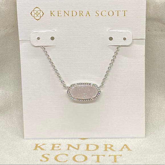 Kendra Scott Jewelry - New Kendra Scott Silver Elisa In Iridescent Drusy